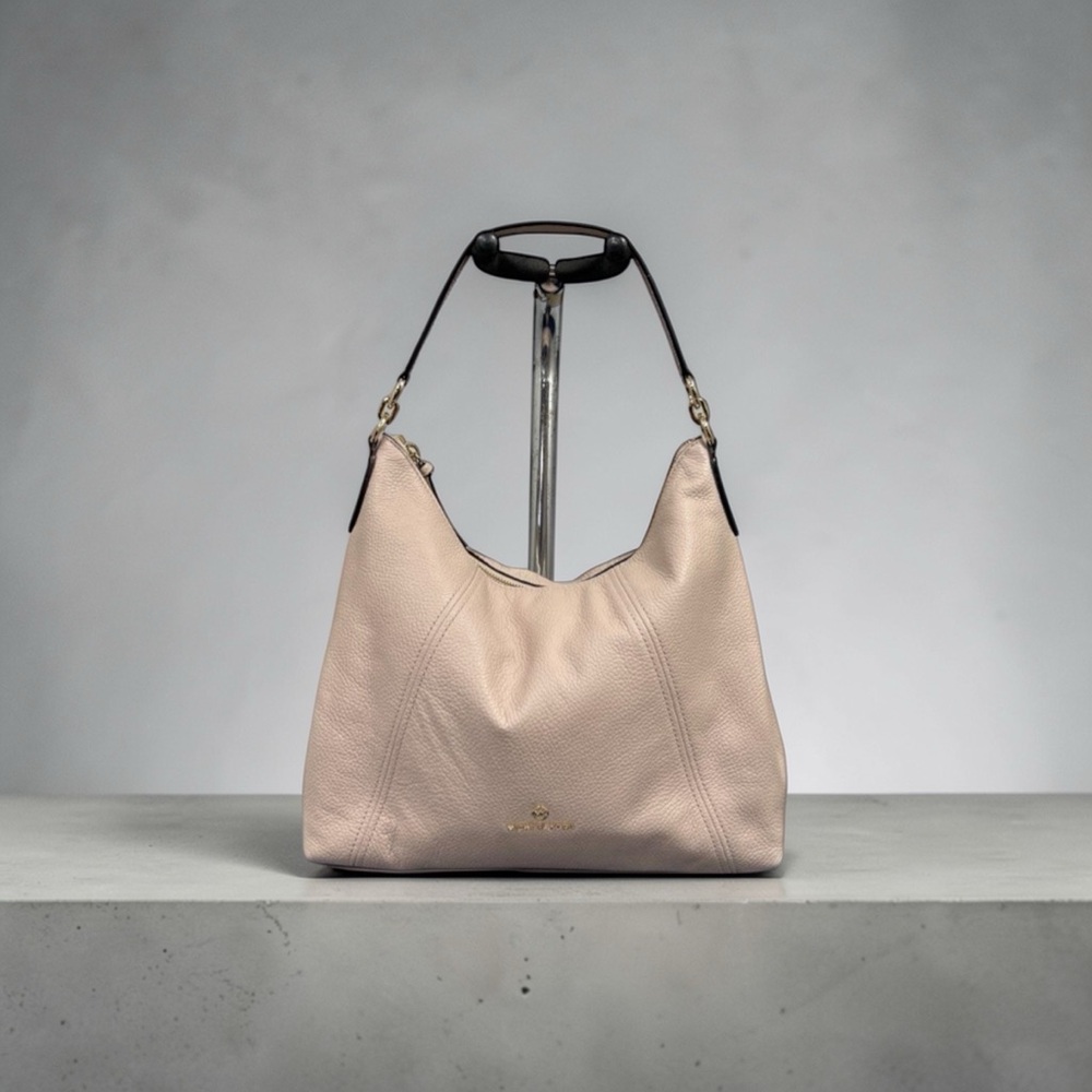 Michael Kors Sienna Large Pebbled Leather Shoulder Bag - Soft Pink/Tan - Picture 2 of 5